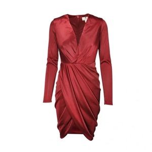 Altuzarra for Target Long Sleeve Satin Jersey Ruched Wrap Dress - Size 6